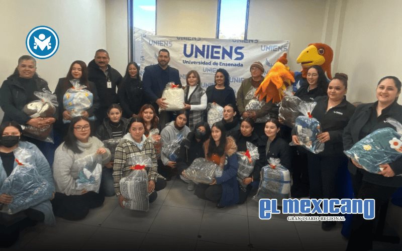 Recibe DIF Municipal donativo de 100 cobijas de la Universidad de Ensenada