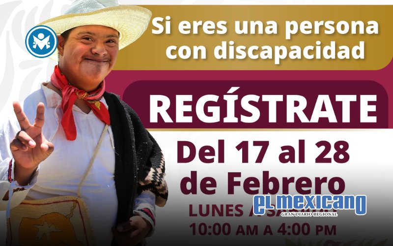 Sigue abierto registro para Pensión Personas con Discapacidad del Gobierno de México