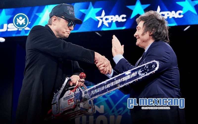 Javier Milei le regala motosierra a Elon Musk por recortes del DOGE en EU