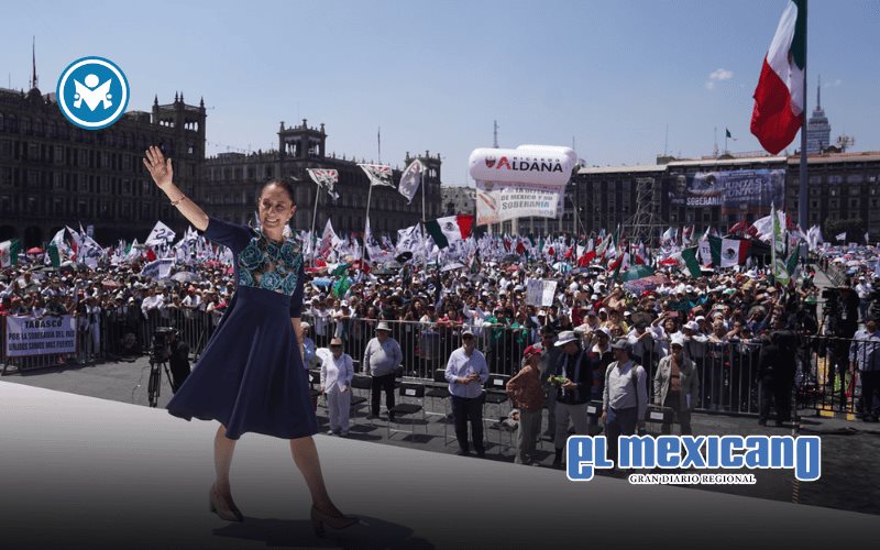 Sheinbaum lidera asamblea en el Zócalo y destaca el diálogo con Estados Unidos Sheinbaum lidera asamblea en el Zócalo y destaca el diálogo con Estados Unidos