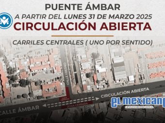 Abren carriles centrales del puente Ámbar para agilizar tránsito