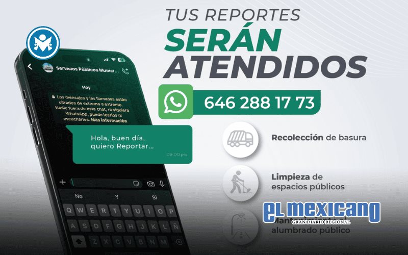 Cambia Servicios P&uacute;blicos el n&uacute;mero de atenci&oacute;n de l&iacute;nea de WhatsApp