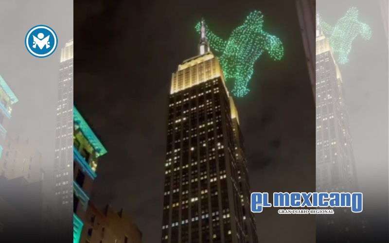 King Kong en Nueva York en un show de drones