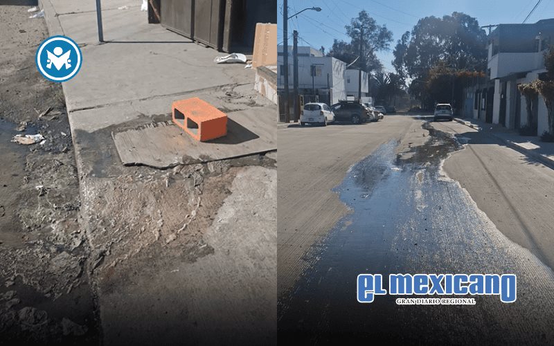 Reportan fuga de aguas negras en Otay Constituyentes
