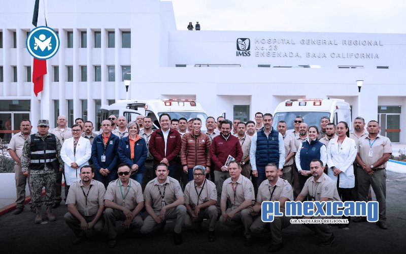 Marina del Pilar Ávila y Zoé Robledo supervisan avances del HGR No. 23 de Ensenada y dan banderazo para la entrega de 31 ambulancias