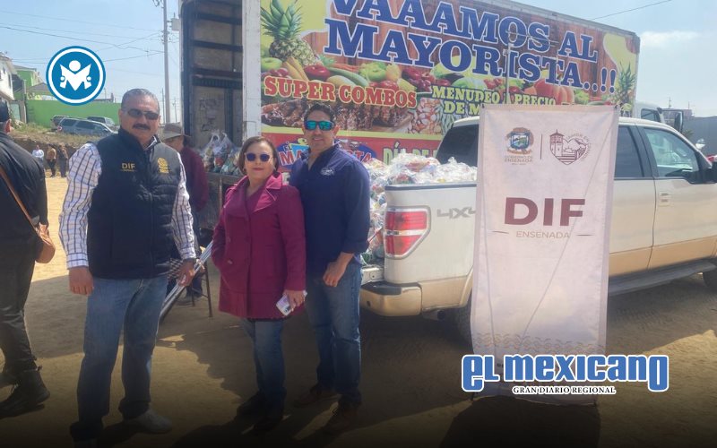 Benefician DIF Ensenada y Mercados El Mayorista a 450 familias con despensas