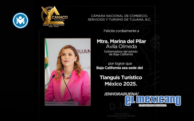 CANACO felicita a Marina del Pilar por conseguir que Baja California sea sede del Tianguis Turístico 2025 CANACO felicita a Marina del Pilar por conseguir que Baja California sea sede del Tianguis Turístico 2025
