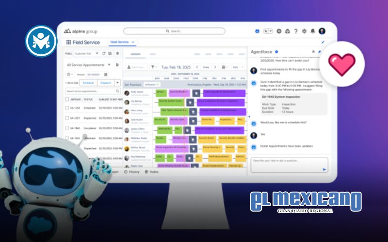 Salesforce lleva la inteligencia artificial al sector de servicio en campo para abordar la programación, generación de informes y la resolución de problemas en el trabajo