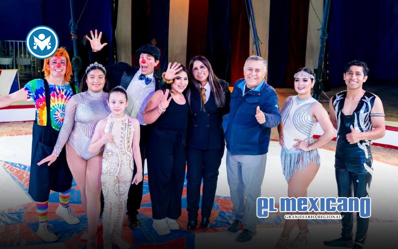 Convive alcaldesa Claudia Agat&oacute;n con cientos de ni&ntilde;as y ni&ntilde;os en funci&oacute;n de circo