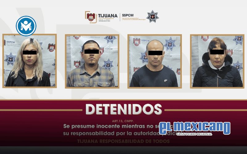 Cae célula delictiva en Mexicali; detienen a cuatro y aseguran un arma