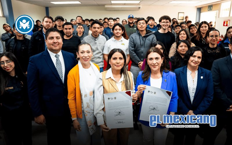 Encabeza alcaldesa Claudia Agat&oacute;n firma de colaboraci&oacute;n entre Imjuvens y UABC