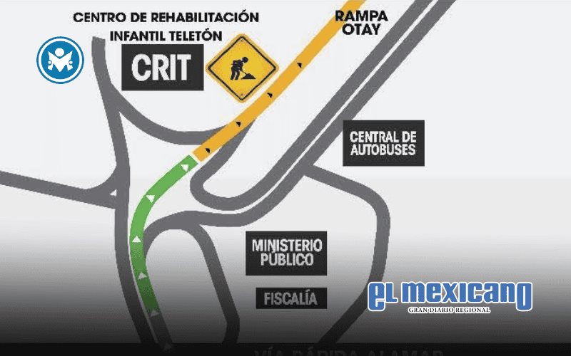 Cierran parcialmente Rampa Otay del 16 al 19 de mayo por obras de CESPT