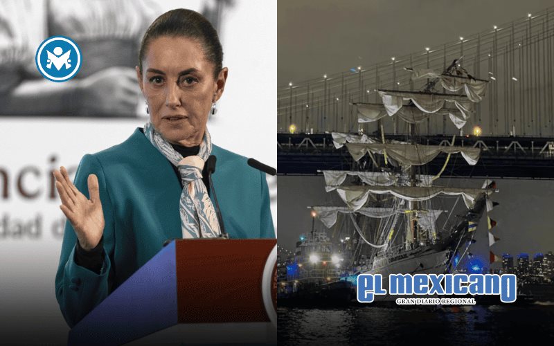 Sheinbaum y SEMAR lamentan accidente del Buque Cuauhtémoc en Nueva York