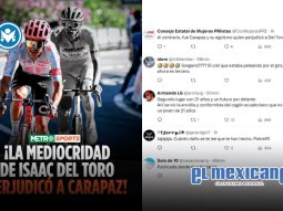 Prensa ecuatoriana tilda de mediocre a Isaac del Toro tras perder liderato en Giro de Italia