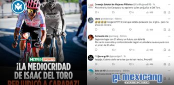 Prensa ecuatoriana tilda de mediocre a Isaac del Toro tras perder liderato en Giro de Italia