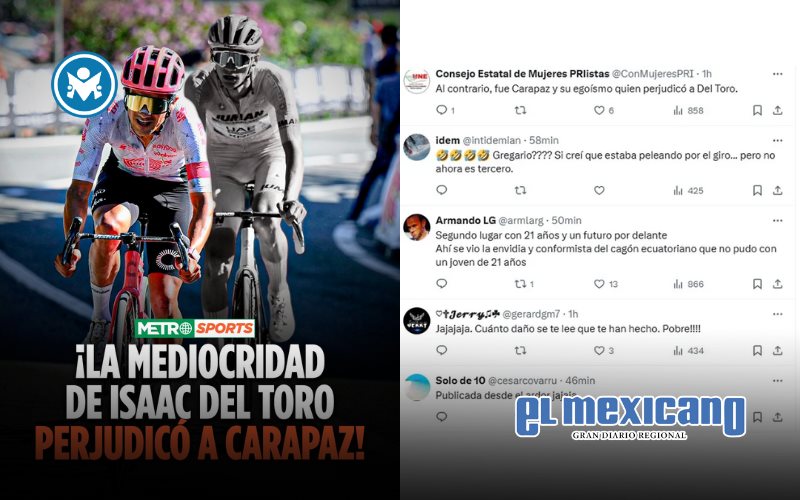 Prensa ecuatoriana tilda de mediocre a Isaac del Toro tras perder liderato en Giro de Italia Prensa ecuatoriana tilda de mediocre a Isaac del Toro tras perder liderato en Giro de Italia