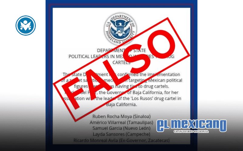 Embajadas de México y EU desmienten lista que vincula a políticos mexicanos con cárteles