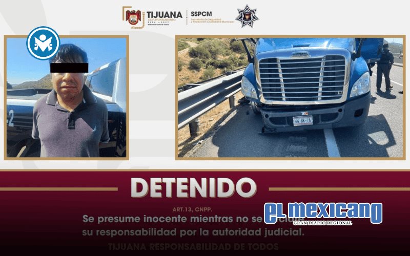 Detienen a trailero tras atropellar a agente de tránsito en Tijuana