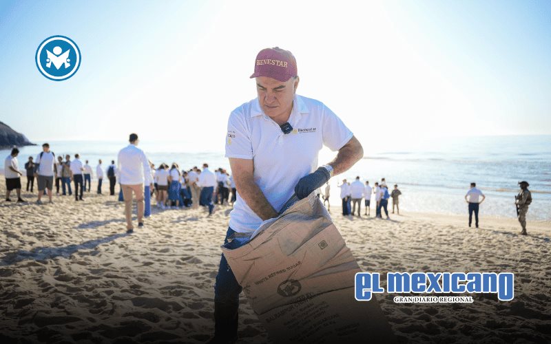 En San Felipe, Ruiz Uribe se suma a estrategia nacional de limpieza de playas y costas