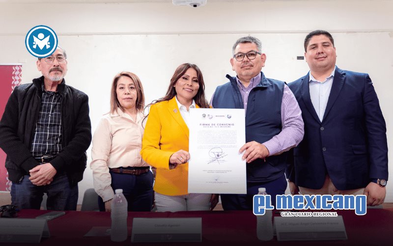 Firma alcaldesa Claudia Agatón convenio de colaboración con CETIS 74 Firma alcaldesa Claudia Agatón convenio de colaboración con CETIS 74