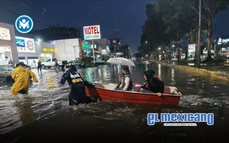 Lluvias intensas en CDMX y Edomex activan alerta naranja por riesgo de inundaciones