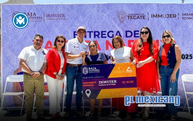 Entrega Inmujer BC y Gobierno de Tecate tarjeta de descuento naranja a mujeres