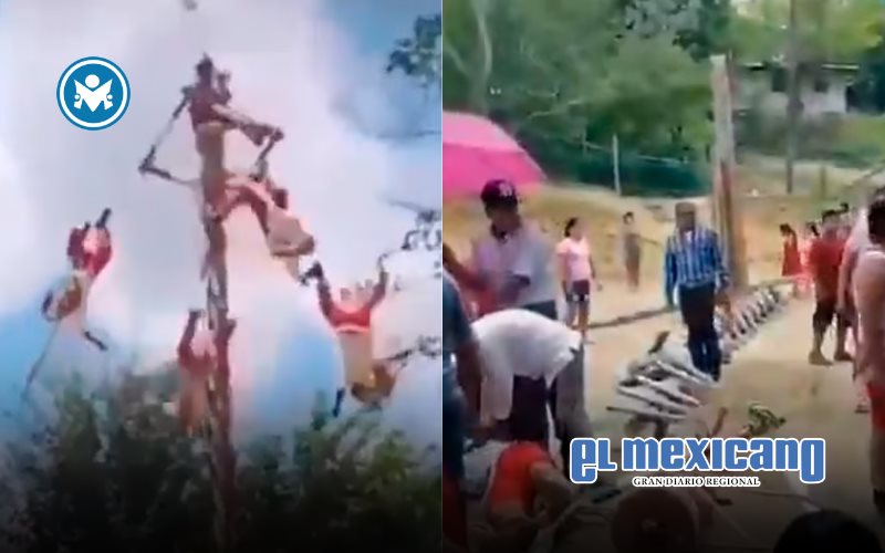 Cinco voladores de Papantla caen desde 10 metros durante ritual ancestral en Veracruz Cinco voladores de Papantla caen desde 10 metros durante ritual ancestral en Veracruz