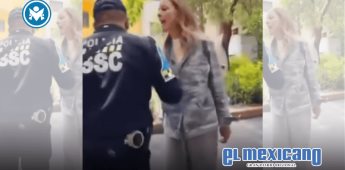 "Lady Racista": insulta a policía en la Condesa tras inmovilizar su auto