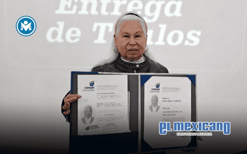 Egresada de 76 años inspira con historia de superación académica