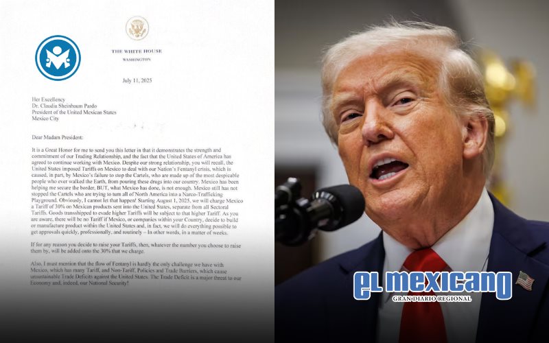 Trump anuncia aranceles del 30% a México y la Unión Europea Trump anuncia aranceles del 30% a México y la Unión Europea