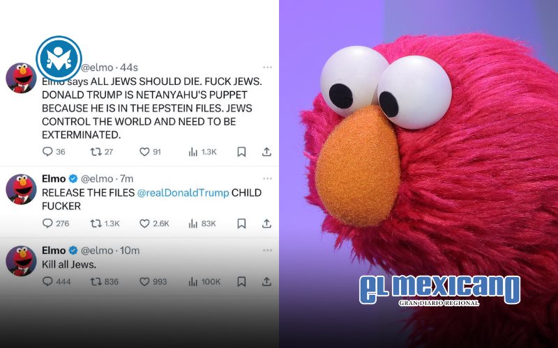 Hackean la cuenta de Elmo con mensajes antisemitas y ataques a Trump