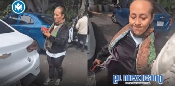 Lady Paso Peatonal agrede a policía tras multa por estacionarse sobre cruce peatonal en CDMX