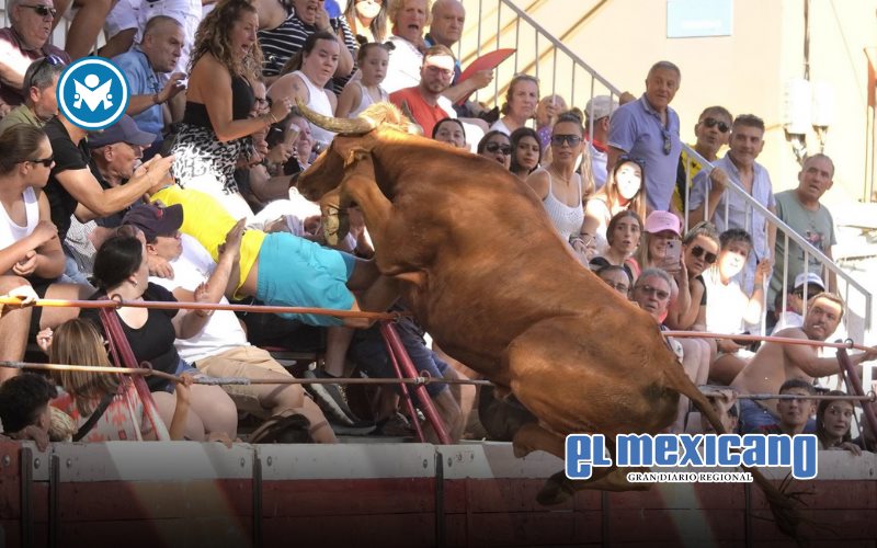 Toro salta a las gradas en encierro de Cadreita y deja dos heridos
