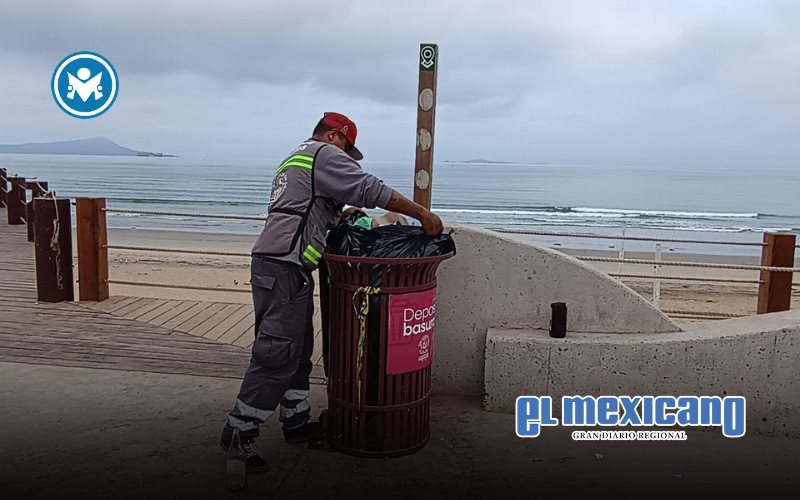 Intensifica Gobierno de Ensenada labores de limpieza en playas de la localidad