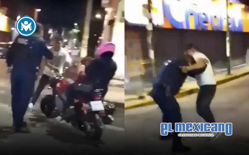 Captan pelea entre policía y motociclista en CDMX; SSC ya investiga