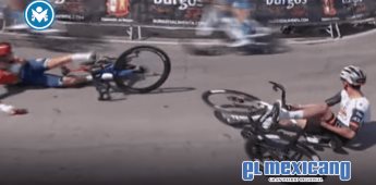 Isaac del Toro sufre caída en la Vuelta a Burgos pero continúa en competencia