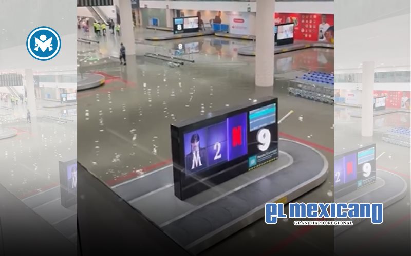 AICM suspende operaciones por lluvias intensas