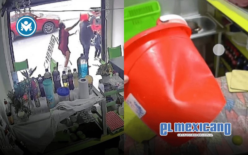 Mujer le da cubetazo a un hombre en Perú tras patear al su perro Mujer le da cubetazo a un hombre en Perú tras patear al su perro