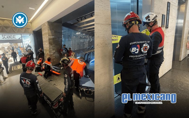 Elevador se desploma en Plaza Mítikah; dos personas resultan lesionadas Elevador se desploma en Plaza Mítikah; dos personas resultan lesionadas