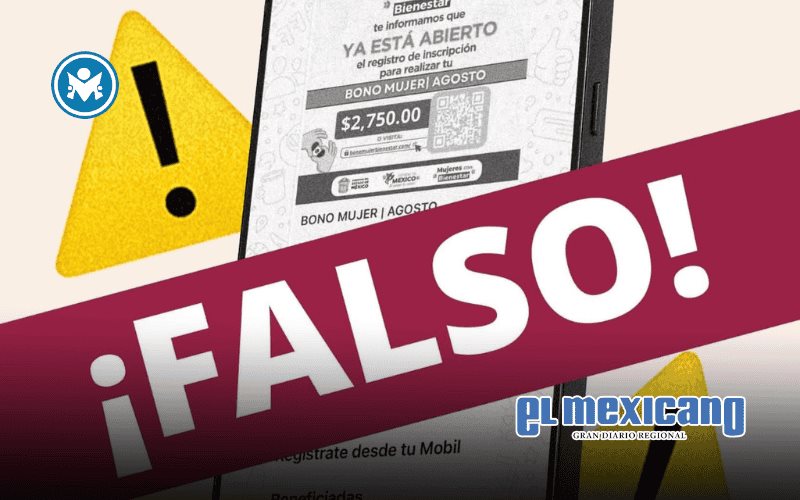 Alertan sobre falso mensaje donde el Gobierno de México entregue un bono a mujeres Alertan sobre falso mensaje donde el Gobierno de México entregue un bono a mujeres