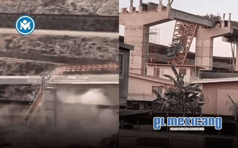 Grúa cae de la obra del viaducto elevado de Tijuana Grúa cae de la obra del viaducto elevado de Tijuana