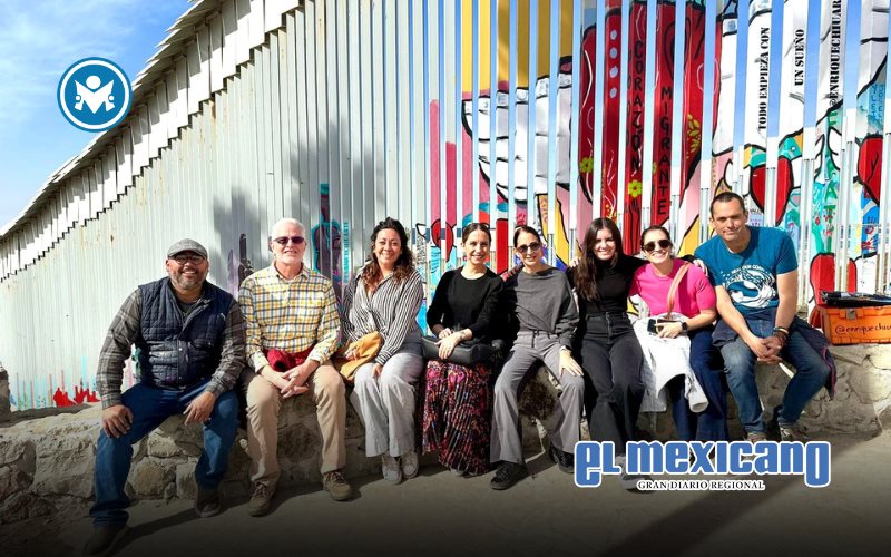 Enrique Chiu fija postura ante el pintado de negro del muro fronterizo Enrique Chiu fija postura ante el pintado de negro del muro fronterizo