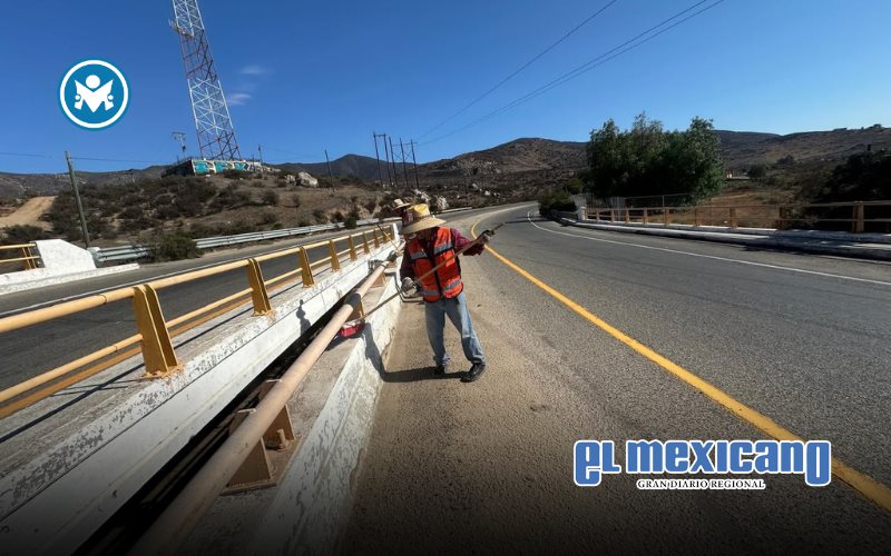 Gobierno realiza jornada de remozamiento en el puente de Valle de Guadalupe Gobierno realiza jornada de remozamiento en el puente de Valle de Guadalupe