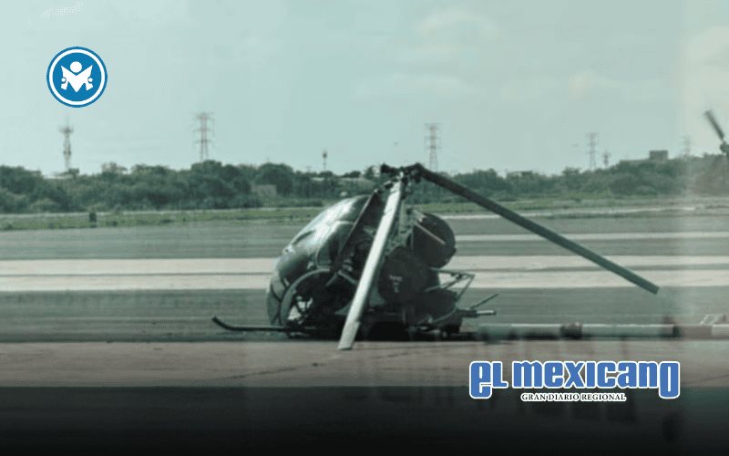 Helicóptero se accidenta en aeropuerto de Ciudad del Carmen