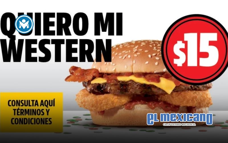 Carl´s Jr. festeja el 15 de septiembre con hamburguesas Western a $15 pesos