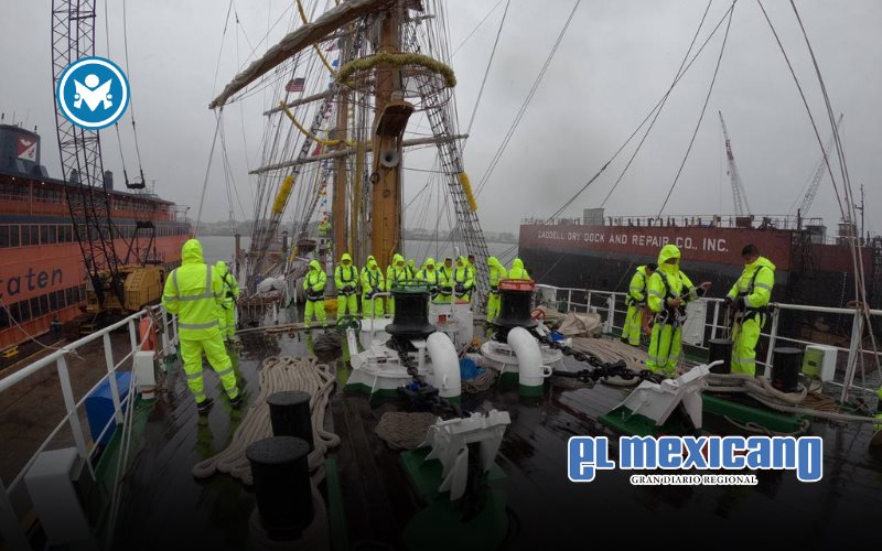Buque Escuela ARM Cuauhtémoc realiza pruebas en el mar tras reparaciones en Nueva York Buque Escuela ARM Cuauhtémoc realiza pruebas en el mar tras reparaciones en Nueva York