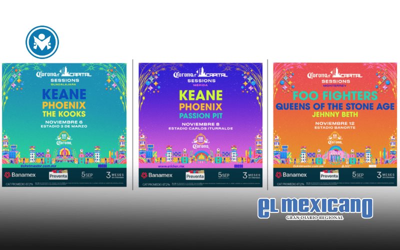 Corona Capital Sessions 2025: La gira que llevará la energía del festival a Guadalajara, Mérida y Monterrey Corona Capital Sessions 2025: La gira que llevará la energía del festival a Guadalajara, Mérida y Monterrey