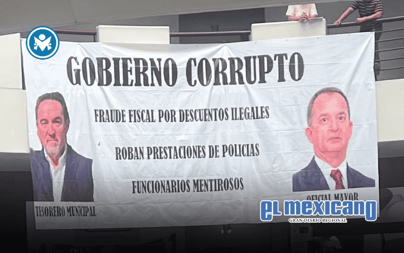 Cuelgan lonas contra Tesorero y Oficial Mayor por corrupción