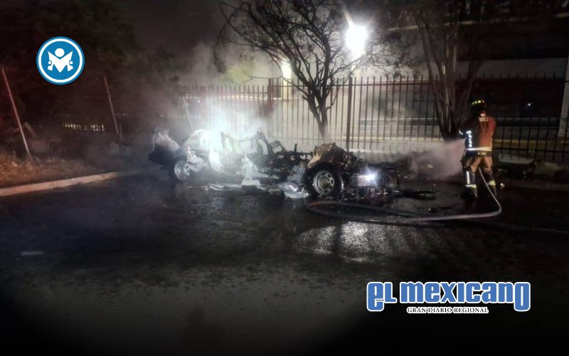 Incendian patrullas de la Fiscalía en Otay Tijuana, así como narcomanta en Mexicali