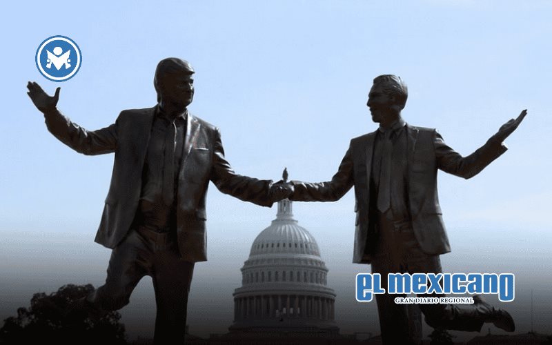 Montan estatuas de Donald Trump y Jeffrey Epstein en el Capitolio y se viralizan